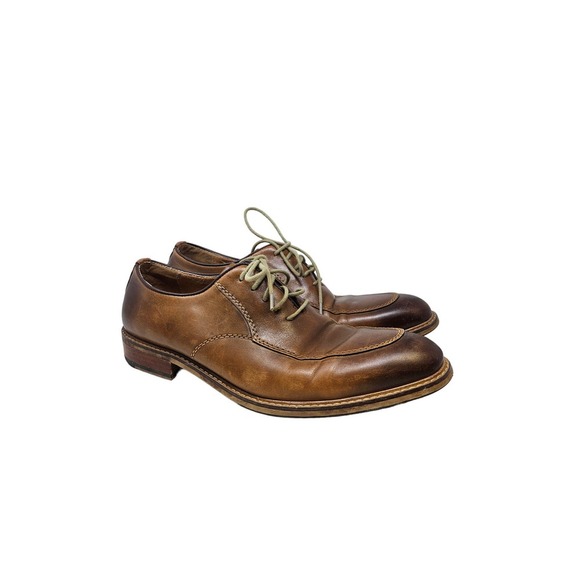 Vintage Foundry‎ Co Mens Cole Oxford Shoes Brown Apron Toe Lace Up Leather 12 Vintage Foundry Co. Black Leather Lace Up Oxfords Shoes main image 4